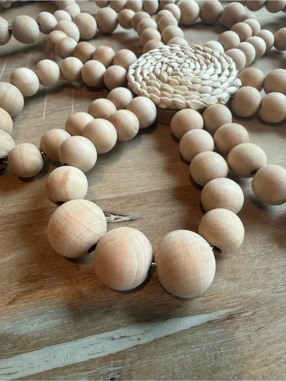 Hobby Lobby Natural Wood Bead Flower Wall Decor